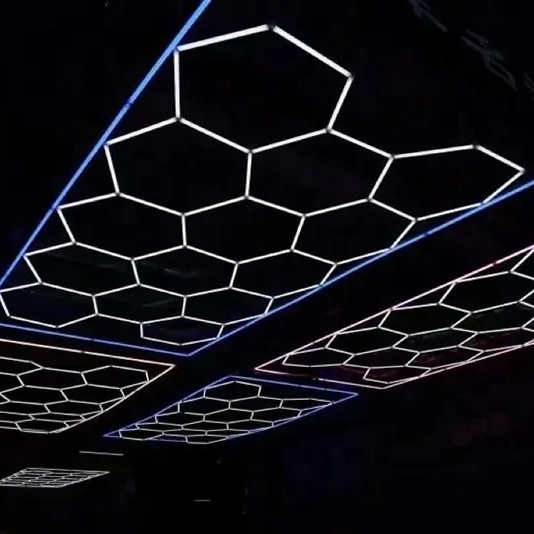 Customized Honeycomb Car Hexagonal Led Light For Commercial Auto Show LED Garage Work Light