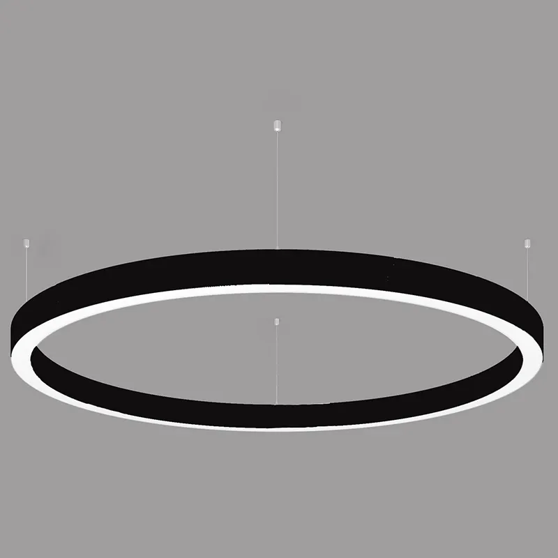 100cm 200cm 300cm Office Restaurant Lighting Dali Dimming Aluminum Housing Circle Ring Led Pendant Linear Light