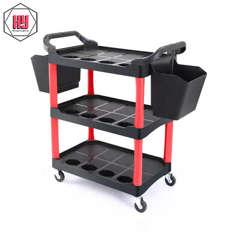 New Style Car Care Garage Rolling Trolley Garage Rolling Trolley Cart Cleaning Trolley Car Detailing Tool Cart