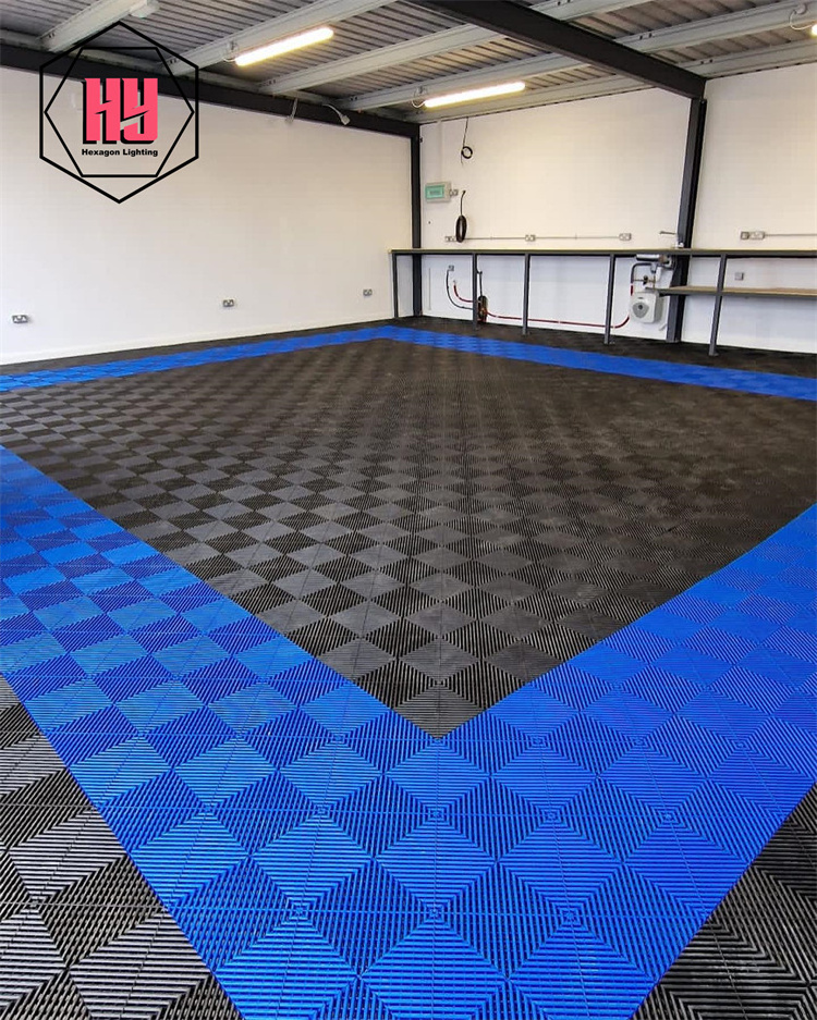 400*400*18mm anti slip pp interlocking garage floor tiles/removable plastic interlocking floor mats for car wash