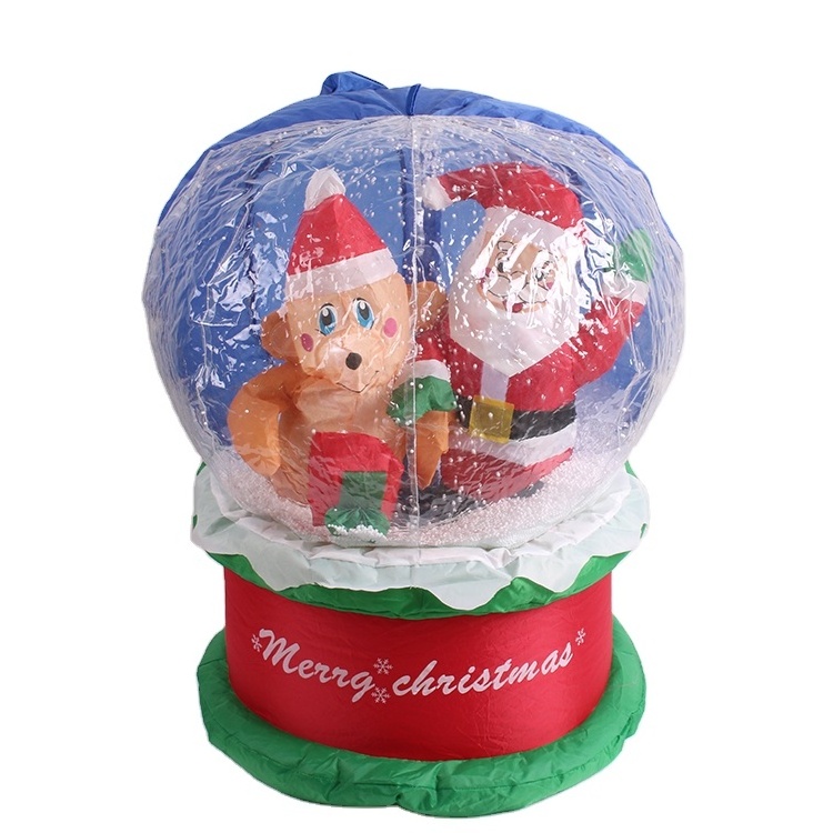 60cm Inflatable Christmas Snowballs Custom Decorated Courtyard Inflatable Snowballs