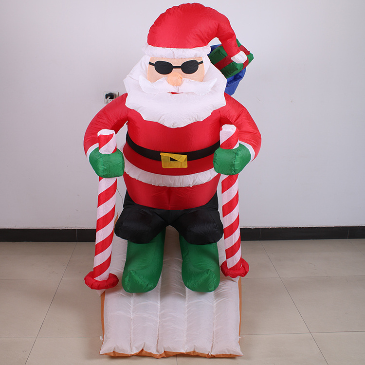 1.8m Outdoor Decoration Inflatable Christmas Christmas Inflatable Snowman Skiing Santa