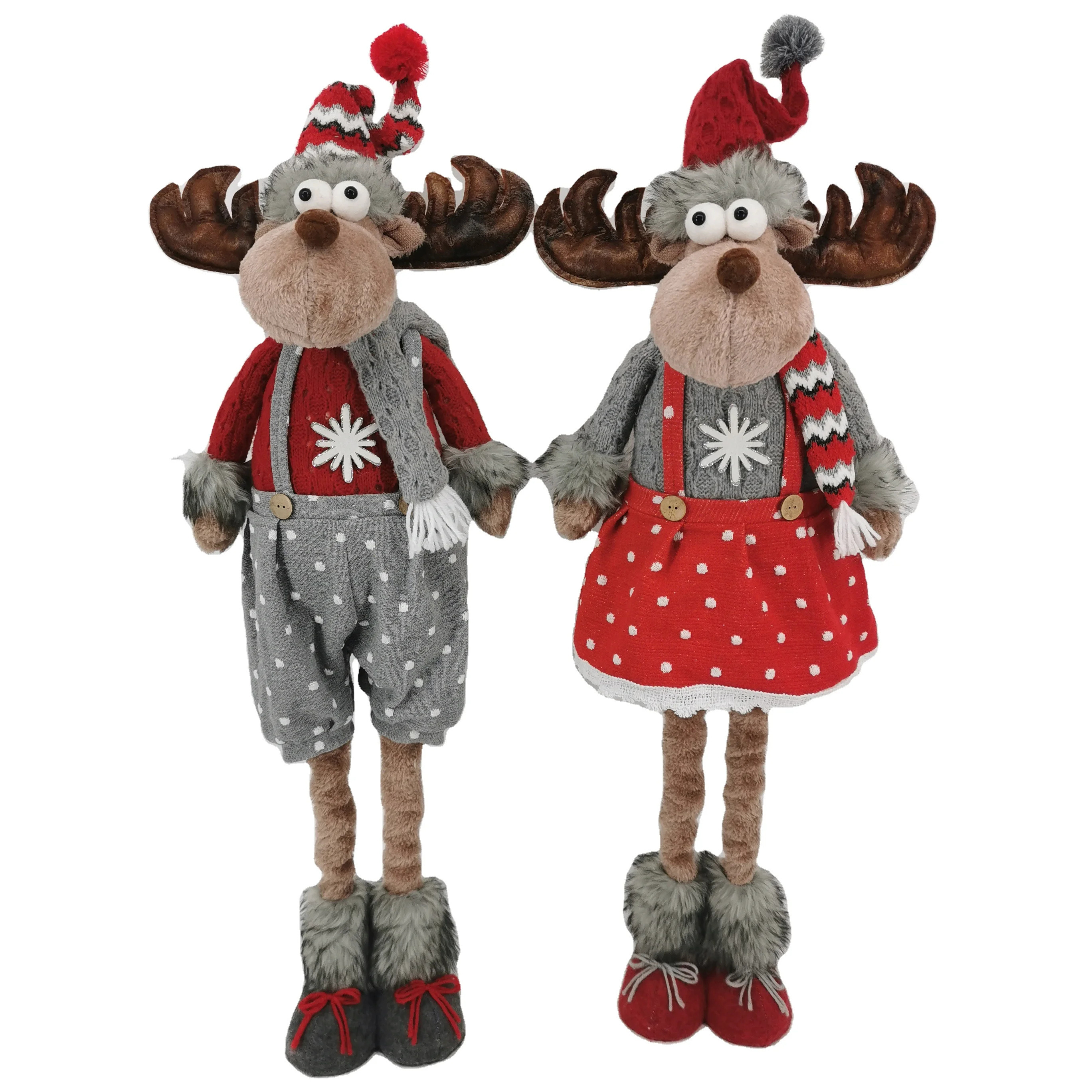 Hot Selling 52cm Santa Claus Elk Christmas Doll Ornament Adjustable Christmas Pendants for Home Decor