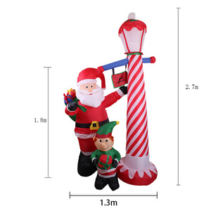 2.7m Outdoor Inflatable Christmas Inflatable Santa Elves Decorative Inflatable  Lighthouse