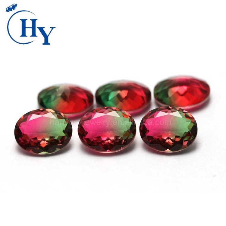 New product sale oval cut watermelon tourmaline gemstone