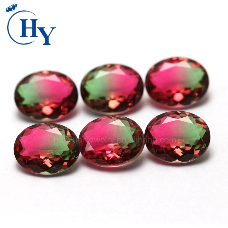 New product sale oval cut watermelon tourmaline gemstone