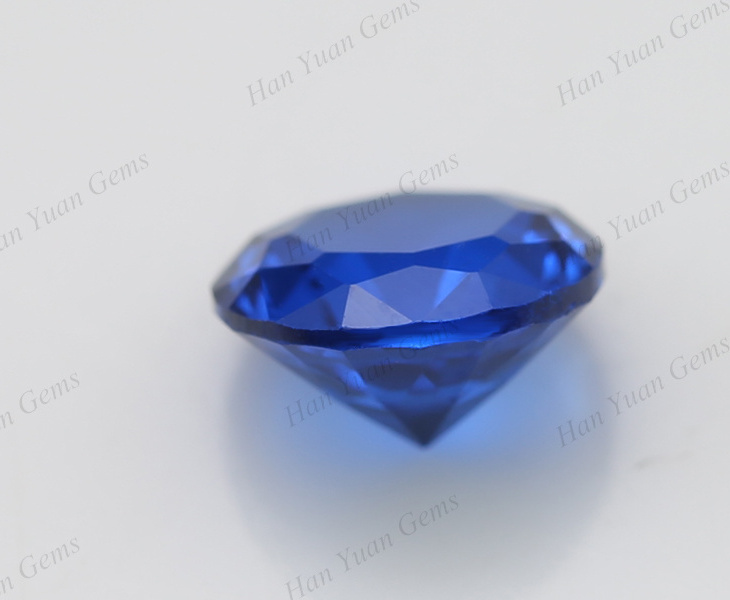 Factory price synthetic loose round cut 113# industrial lab created loose blue sapphire synthetic spinel