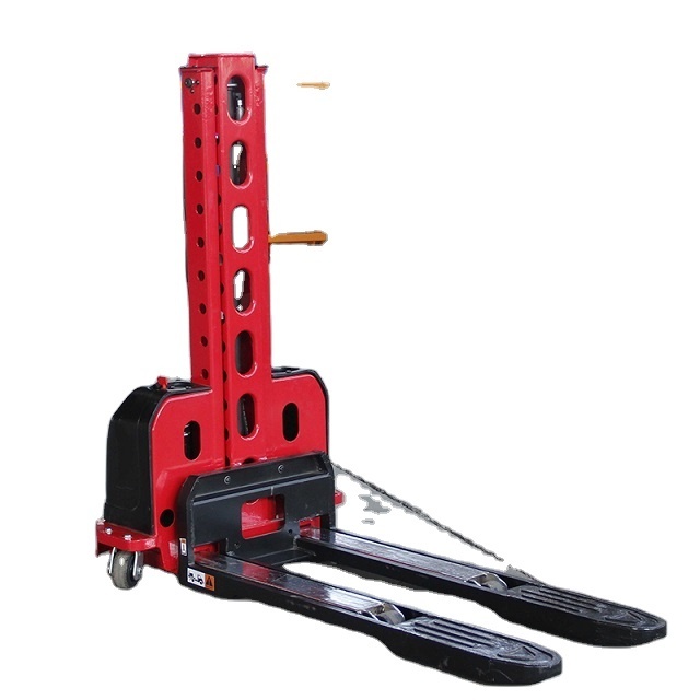 Super Popular Custom Acceptable Semi Electric Self Lifting Stacker Self Loading Portable Forklift Electric Stacker