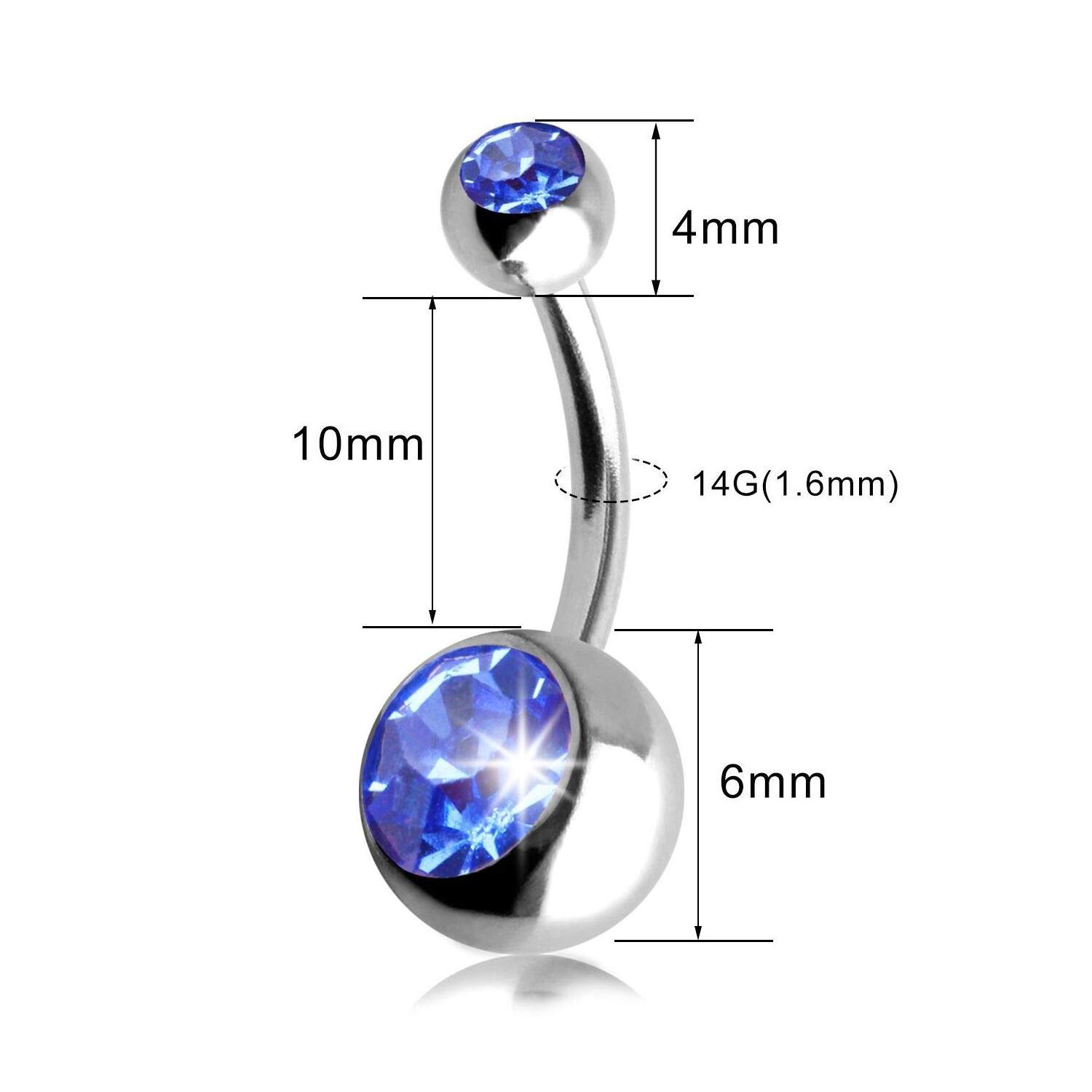 2024 New Products Design 30pcs Multi-colour Matching Stainless Steel Body Ring Belly Button Ring Belly Rings