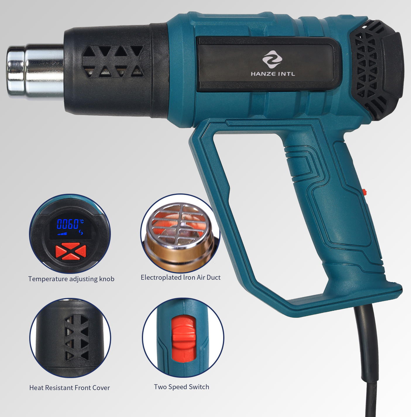 Quick Sale Electric Heat Gun 220V/110V Hot Air Gun for Industrial and DIY Use for Wine Shrink Cap Heat Shrink Film