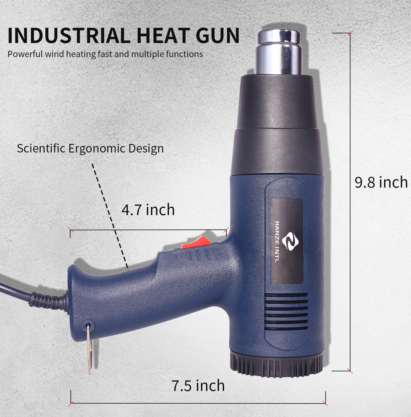 Two-speed thermostat hot air welding heat gun electric tools with regulator packing rusted removal car wrap craft epoxy