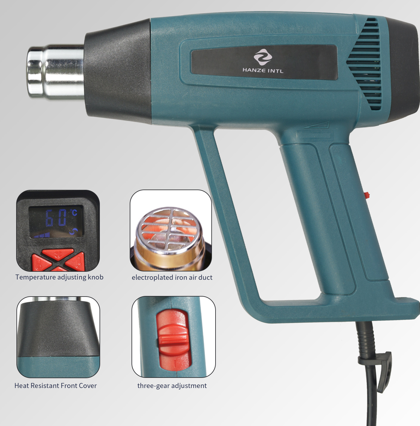 12V or 24V small hot air blower heat gun machine candles