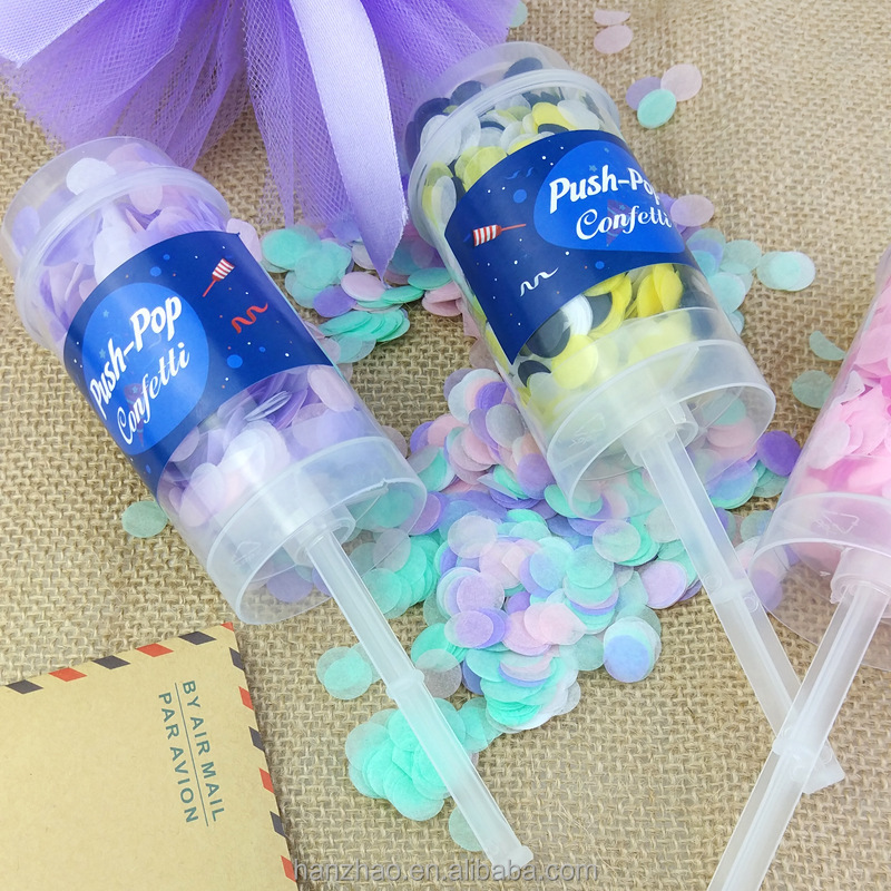 Wholesale Push Pop Containers with Lips Confetti Toy DIY Birthday Decor Party Favor Bride Wedding Poppers Confetti