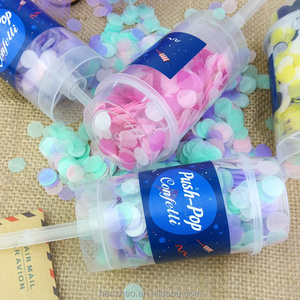 Wholesale Push Pop Containers with Lips Confetti Toy DIY Birthday Decor Party Favor Bride Wedding Poppers Confetti