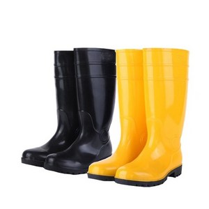 2019 Manufacture Customized PVC Steel Toe Unisex Waterproof Work  safety rain boots for men