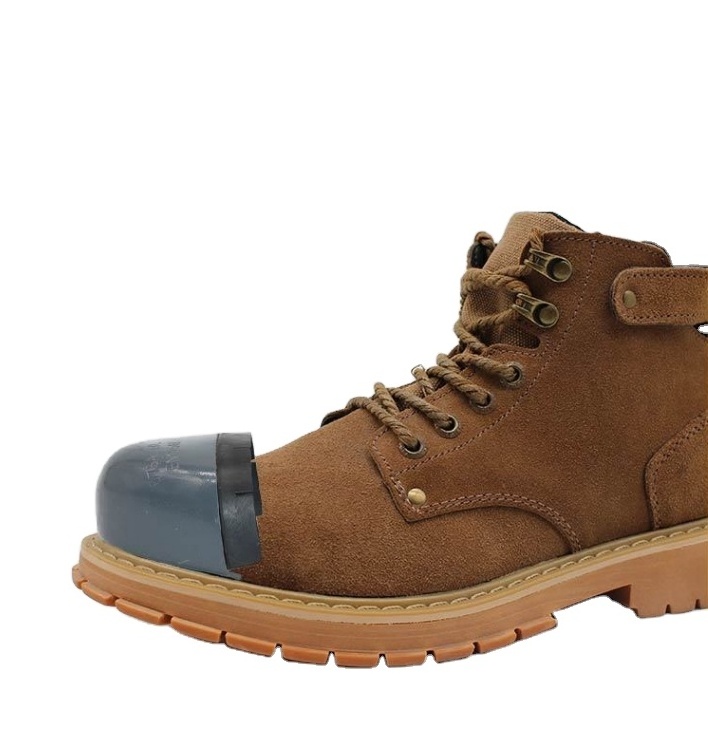 Heavy Duty Safety Nubuck Leather Oil-resistant Anti-smash Rubber Outsole Steel Toe Cap Work Boots