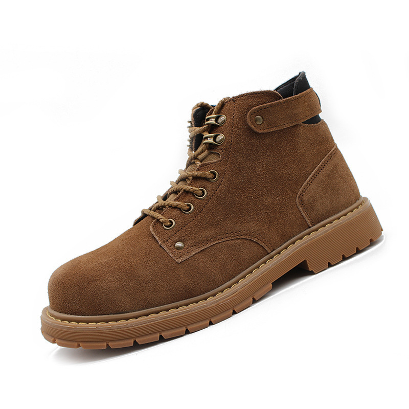 Heavy Duty Safety Nubuck Leather Oil-resistant Anti-smash Rubber Outsole Steel Toe Cap Work Boots