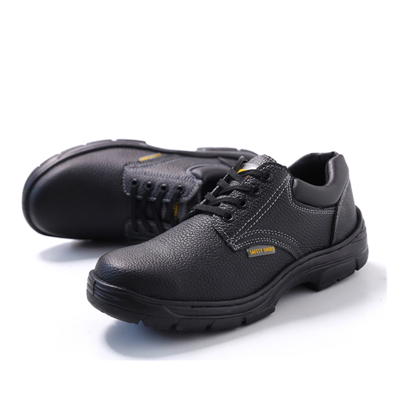 Wholesale CE Certificated Men Anti Vibration Embossed Leather Industrial Safety Shoes With Steel Toe Cap And Steel Plate