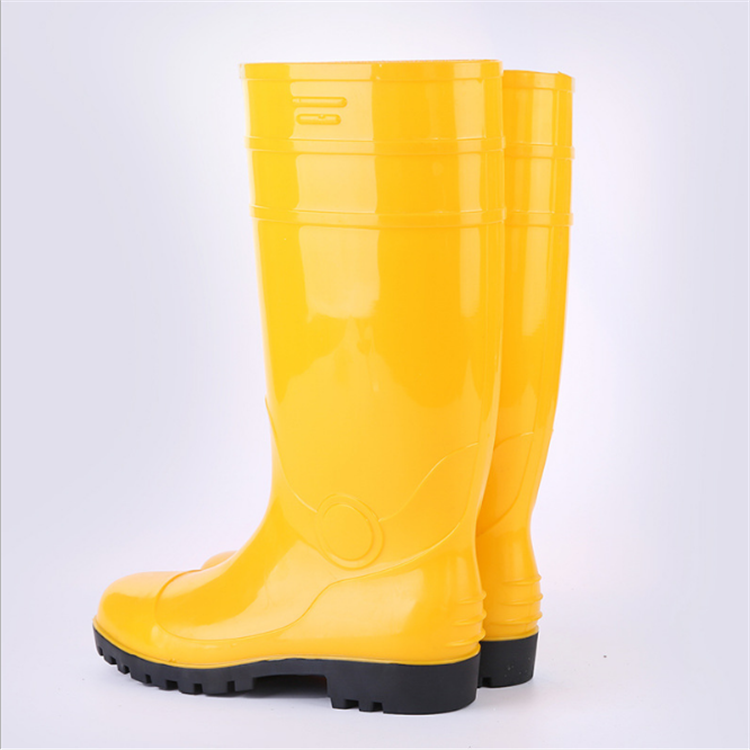 2019 Manufacture Customized PVC Steel Toe Unisex Waterproof Work  safety rain boots for men