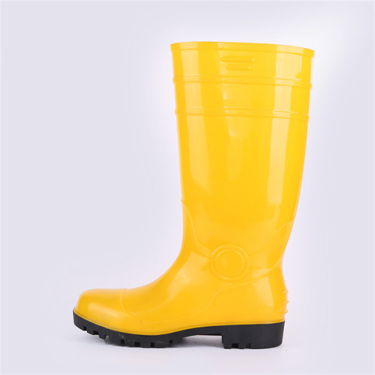 2019 Manufacture Customized PVC Steel Toe Unisex Waterproof Work  safety rain boots for men