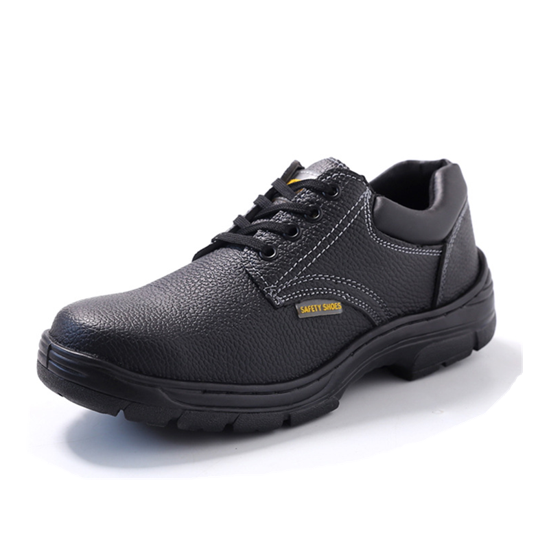 Wholesale CE Certificated Men Anti Vibration Embossed Leather Industrial Safety Shoes With Steel Toe Cap And Steel Plate