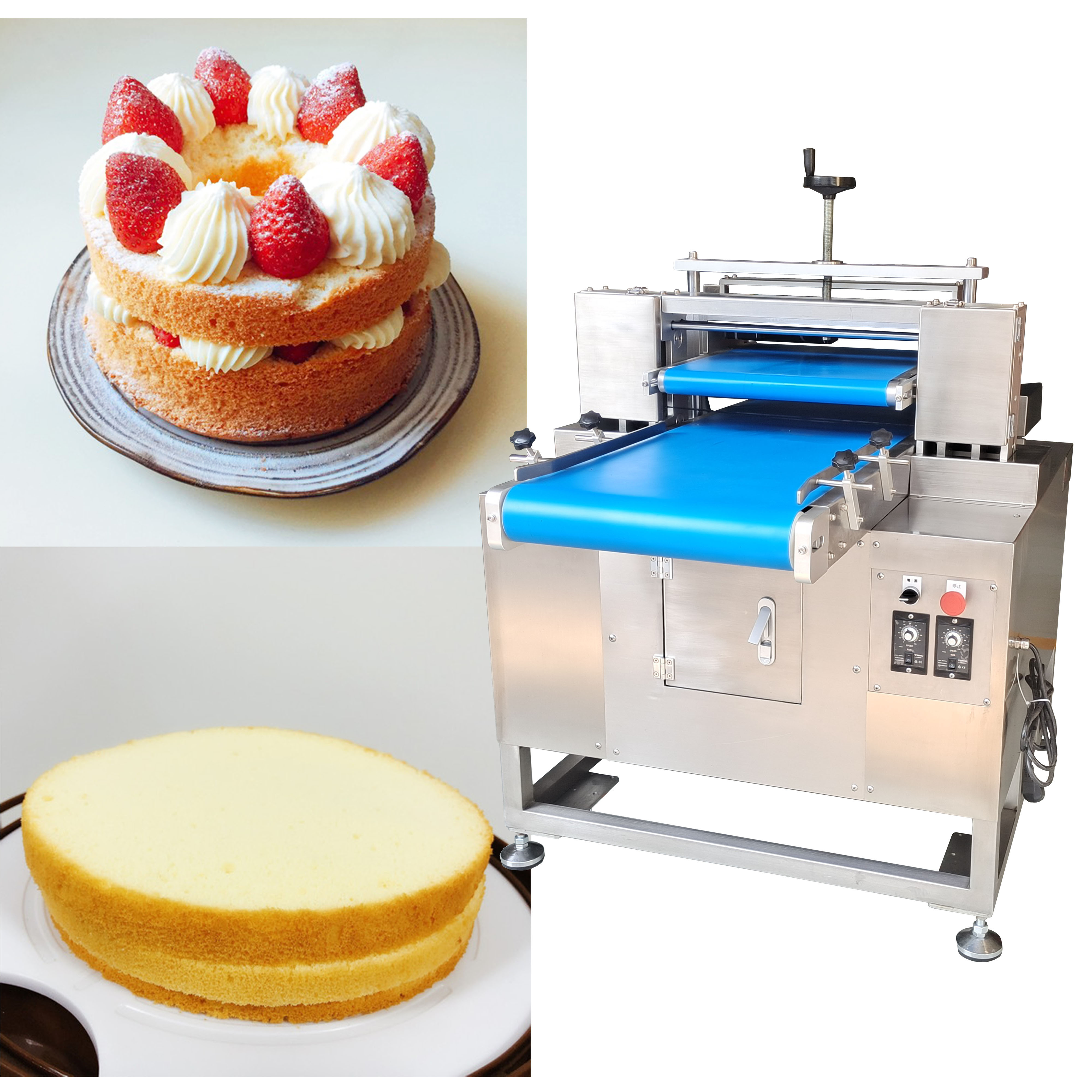 HANZUN Commercial hamburger bun slicer bun slicing machine horizontal burger cutting slicing hamburger bun hotdog slicer