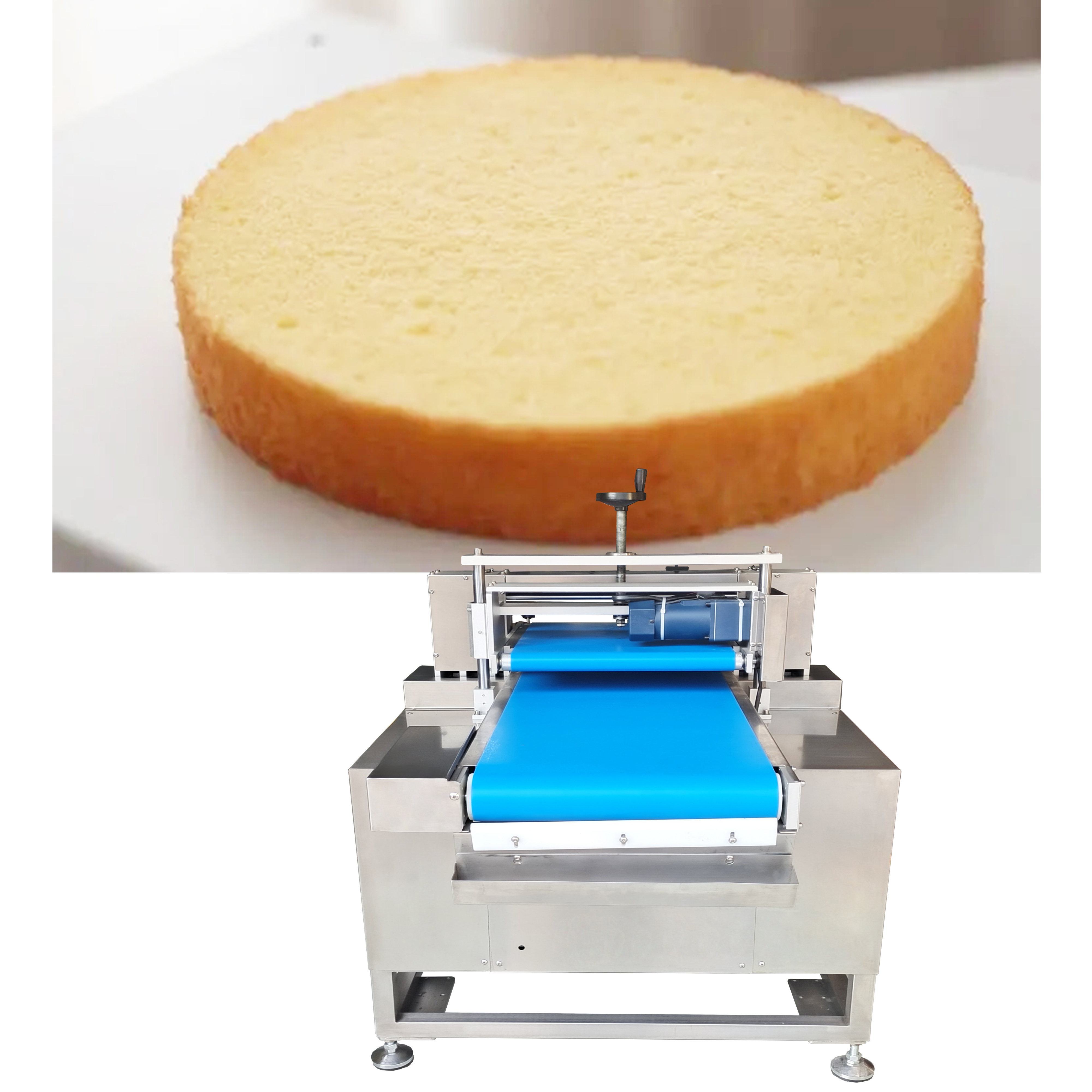 Automatic hotdog slicing sides smooth hamburg bread horizontal cutting machine