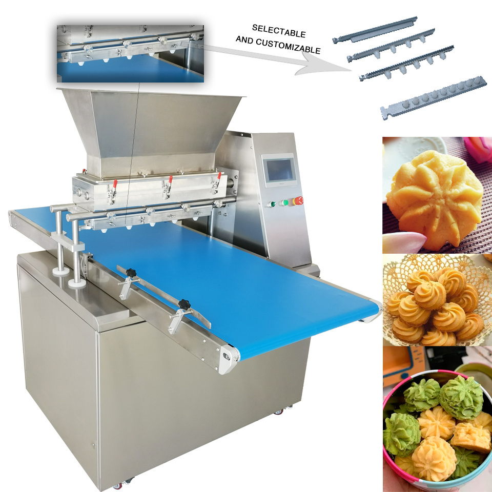 Price Small Automatic Fortune Cookies And Biscuits Making DeposiTor Cup Cake Maker Cream Filling Machine To Make Rice Cakes