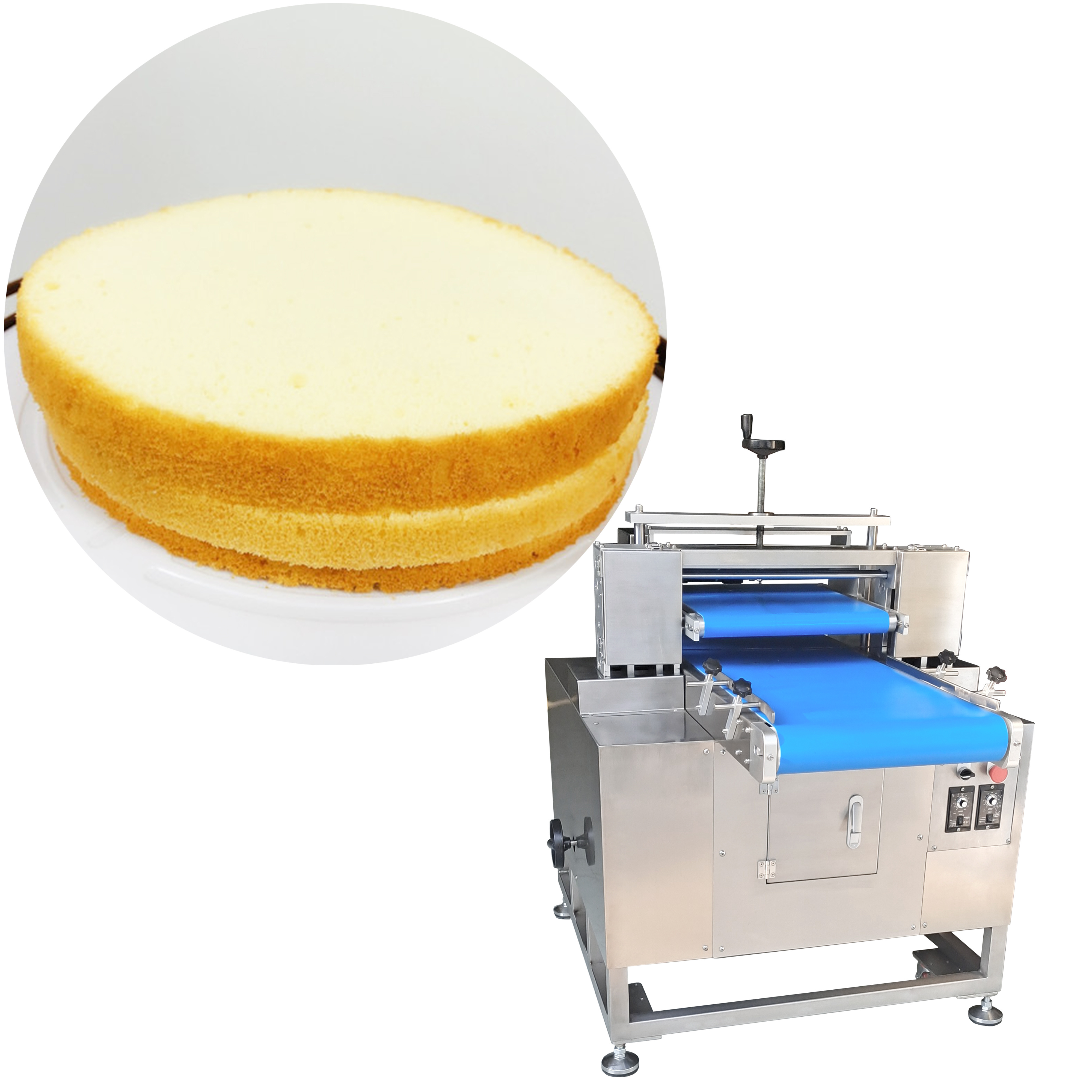 HANZUN Commercial hamburger bun slicer bun slicing machine horizontal burger cutting slicing hamburger bun hotdog slicer