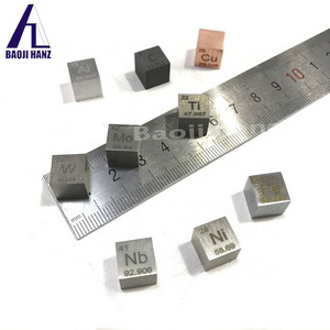 A set pure Tungsten Molybdenum Tantalum Niobium Titanium Aluminum metal cubes for collection