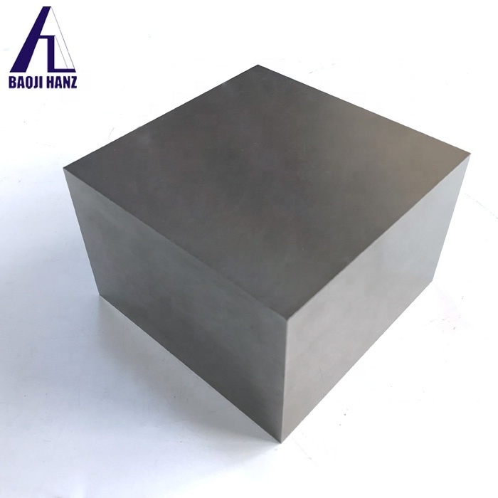 Good Biological compatibility Ti cube pure gr2 medical titanium forging block with a hole