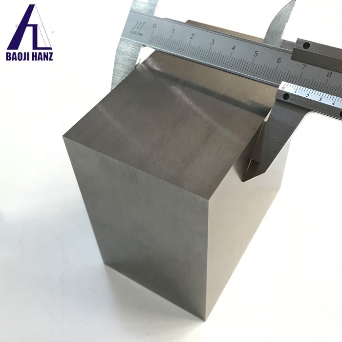 Good Biological compatibility Ti cube pure gr2 medical titanium forging block with a hole