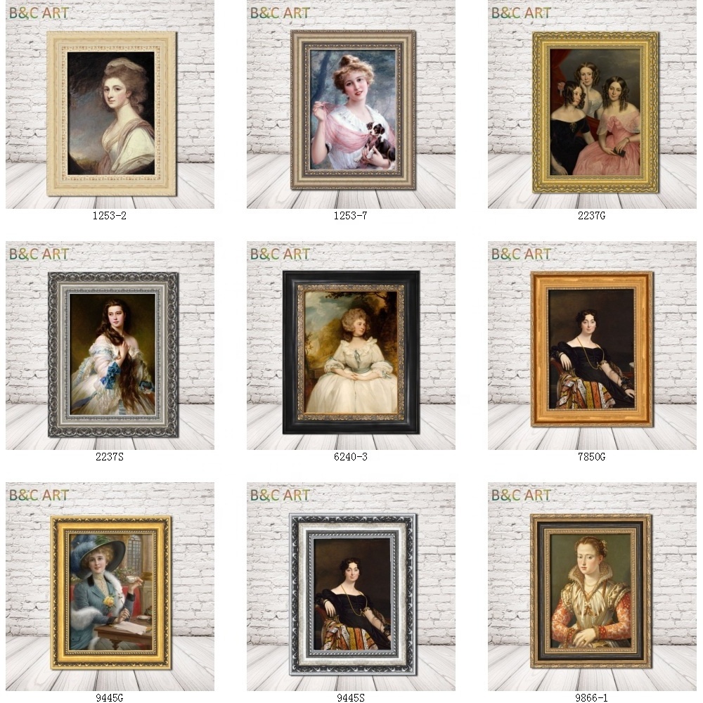 Factory Direct Wholesale  Antique Golden Silver Painting Photo Picture Wooden Frame Profile