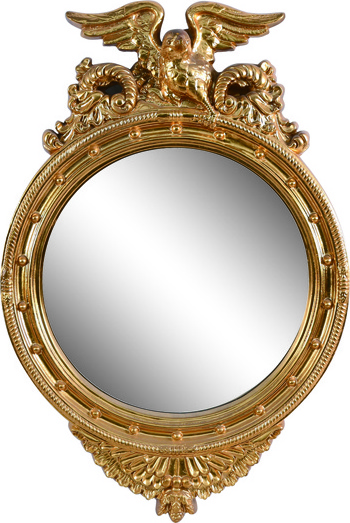 B&C ART Decorative Big Classic Baroque Gold Oval Mirror Frame Round Wall Mirror