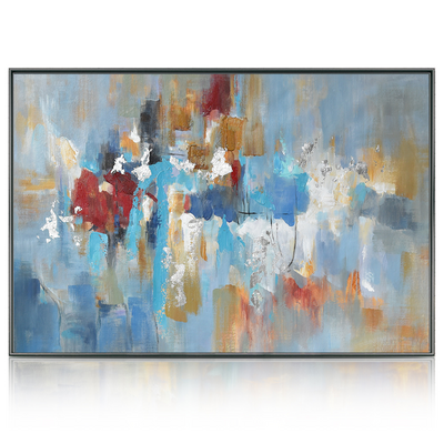 Acrylic Wall Art Home Decoration Blue Texture Large Hand Painted Oil Painting Canvas Abstract