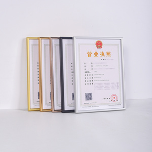 Customized Size Narrow Edge Factory Metal Photo Picture Poster Frame Alloy Aluminum Available in Black Gold Silver