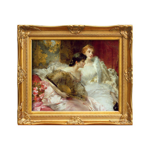 Factory Wholesale Customized Large Classical Golden Gold Leaf Ornate Antique Baroque Oil Painting Frame