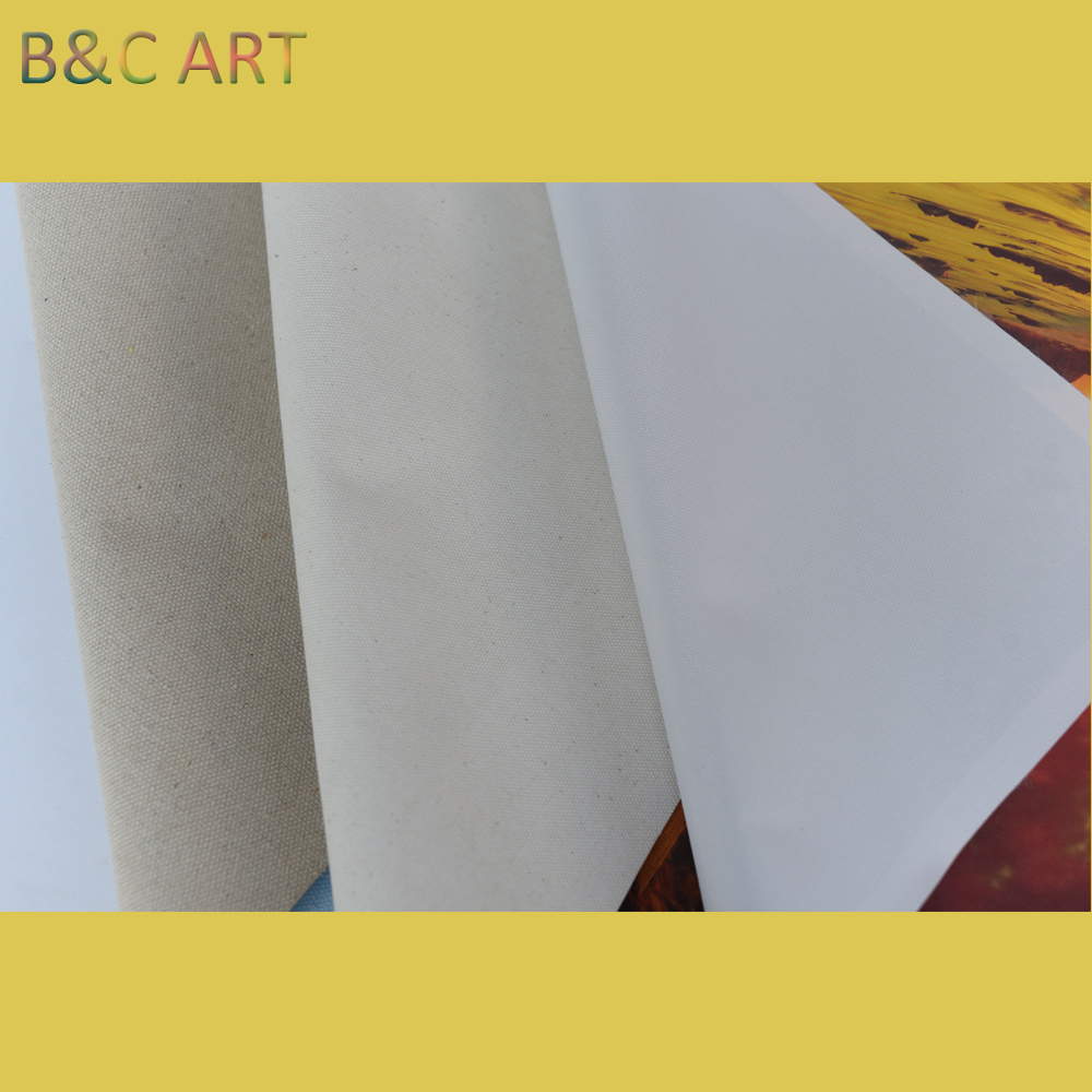 Customized personalized 280g/330g/380g/450gsm cotton linen printing blank canvas rolls white for printer