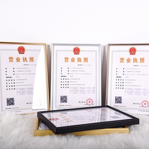 Best Selling Customize Size Modern Hanging Brushed Silver Gold Rose Black Aluminum Frame for Certificate and Diploma