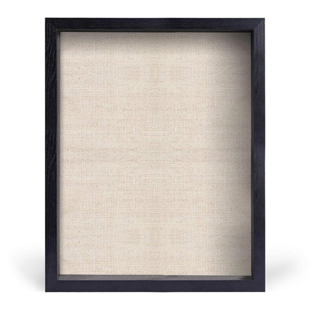 Black custom sized decorated room wood shadow box photo frames wholesale