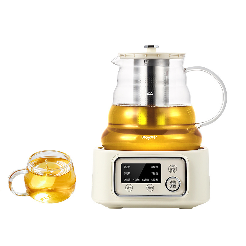 Kitchen appliances Teapot Glass tea maker Potable glass teapot 1.2-litre portable cordless electric kettle Smart kettle