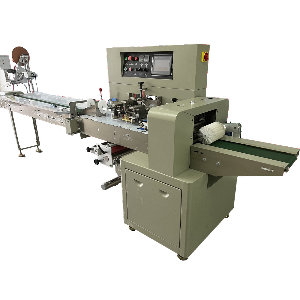 High Speed Automatic Small Candy Packing Machine Horizontal Wrapping Flowing Pack Soft / Hard Candy Wrapping Machine