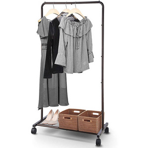 Hot selling customStorage rack Black Metal Clothing Garment Rack for Clothes and Shoes