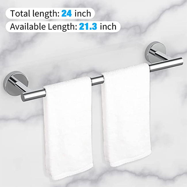 HB 2 Pieces Bathroom Towel Bar, 24 Inch Double Towel Racks ,Bathroom Towel Holder Towel Hanger for Bathroom