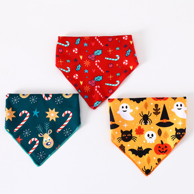 Pet christmas halloween pattern dog cat bandana