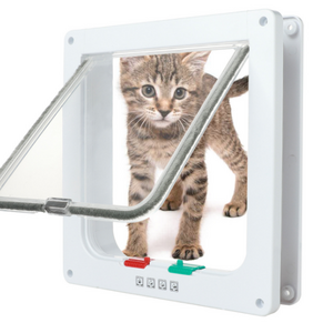 Pet Door Dog Cat Box Doors Porta Mascota Small For Cats And Glass Sliding 4 Way Locking Designer Accessories Flap Dogs