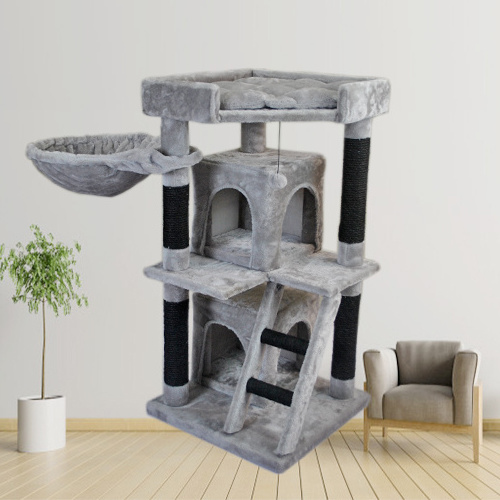 Modern Scratching Post Cat Luxury Carton Cat House Scratching Wall Mounted Tower With Hammock Bed