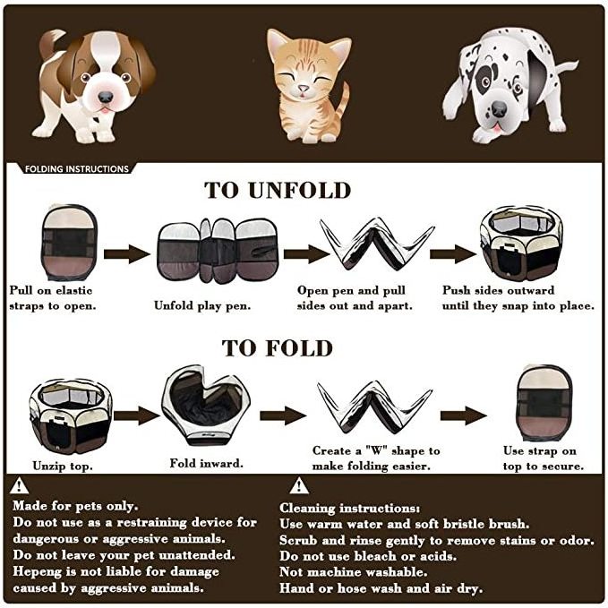 Eco Dog Products Play Pen For Pets Cat Fabric Playpen Electric Fence Dogs Crates Outdoor Pet Fences Portable Hot Sale Product