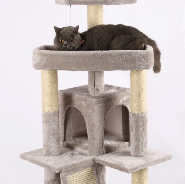 Scratching Post Big Cats Ca Tree Tower Lerge Luxury Eco Friendly Products 2022 Private Label Pet Rbol Rascador Alto Para Gatos