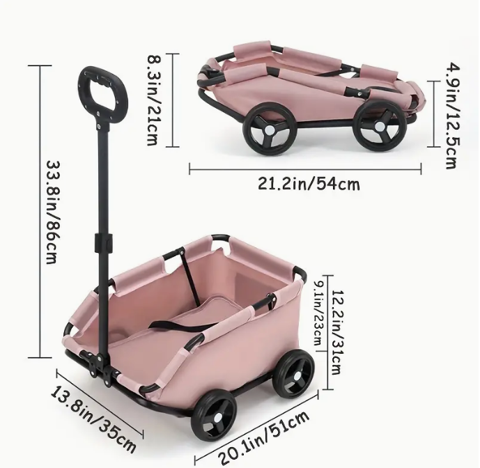 Hot Selling Pet Carriers Stroller  Four Wheeled  Pet Stroller Foldable Cat And Dog Travel Stroller